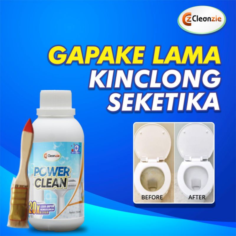 Pembersih KERAMIK Kamar Mandi / Cleanzie Power Clean / Pembersih Ajaib Closet Kamar Mandi