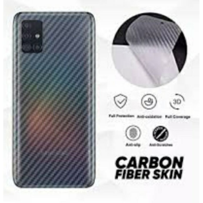 Skin Carbon SAMSUNG A21S 2020 Garskin Carbon Back Sticker Carbon Anti Gores Handphone Premium