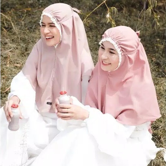 Alny Hijab - Bergo Maryam Kerut Renda Diamond Bergo Elya Instan