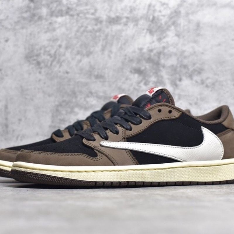 Sepatu Nike Air Jordan 1  Travis Scoot Low Brown