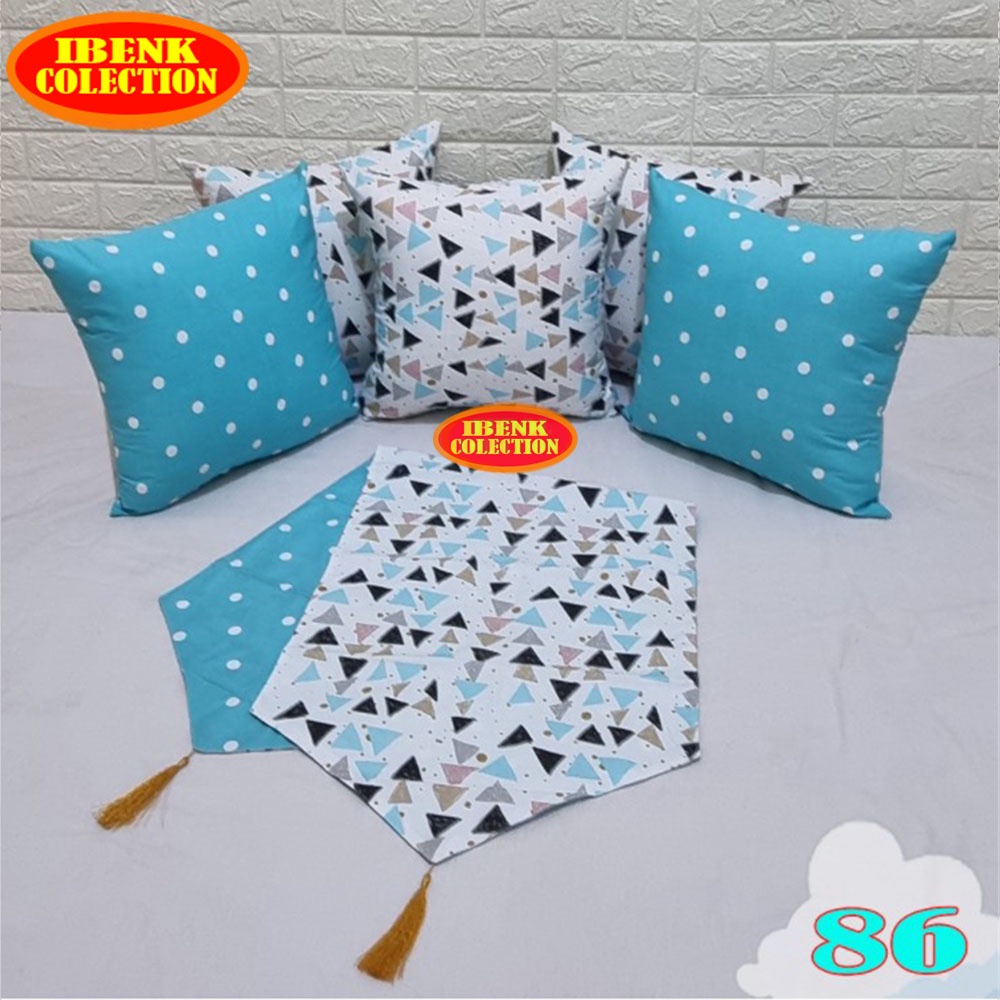 [NEW ARRIVAL] Paket Sarung Bantal Sofa + Taplak Meja/Sarung Bantal Sofa/Table Runner