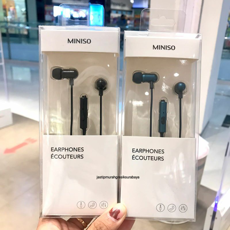 EARPHONES MINISO HEADSET MINISO HEADSET KARET KECIL MINISO