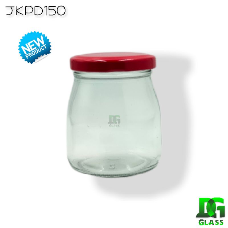 JKPD150 botol jar kaca puding 150ml / jar kaca 150ml / jar yoghurt/selai
