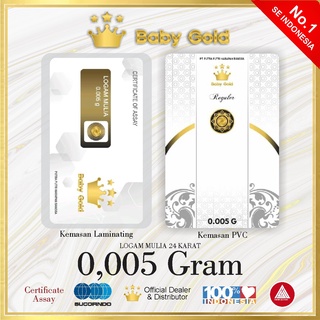 Image of Baby Gold emas mini 0,005 gram logam mulia 24 karat