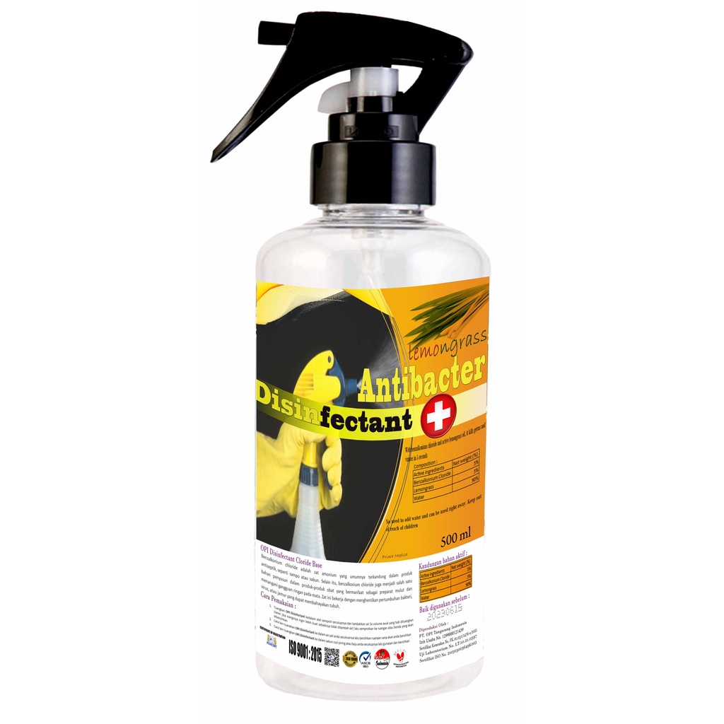 disinfectant disinfektan 500ml aman di kulit medical pinus bkc base siap pakai hutan pinus segar sudah ada izin edar resmi by Oke sabun suplayer 2