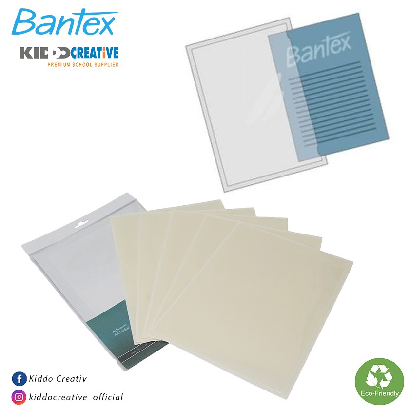 

Bantex Adhesive A4 Pocket (5 pcs/pack) #8877-00