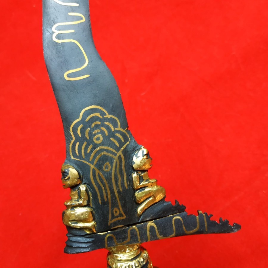 Pusaka Keris Putut Omyang Jimbe Kinatah Rajah Jawa Koleksi Antik