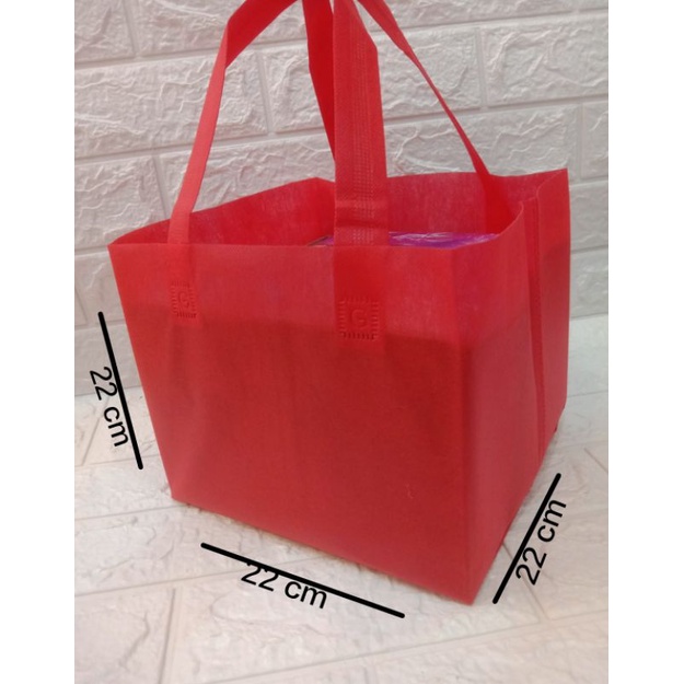 

Goddie Bag Box ukuran 22 cm x 22 cm x 22 cm // tas spunbond tas goodiebag tas hajatan tas box nasi tas besek tas kotak nasi