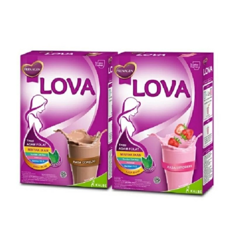 prenagen lova 120 gr coklat atau strawberry/susu ibu hamil