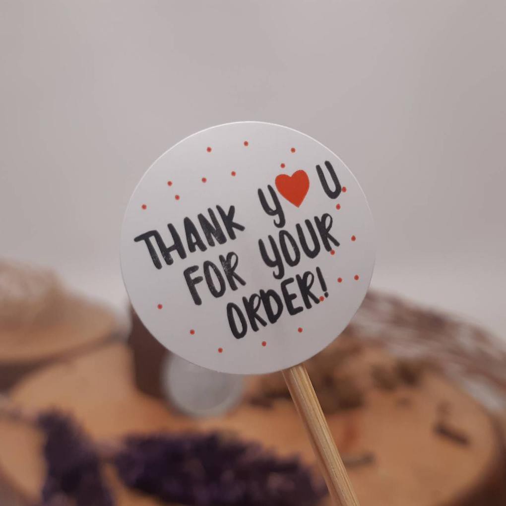 

#18 - Thank You Thankyou Sticker Label Stiker Amplop Terima Kasih Segel Kemasan Plastik Kardus Kue