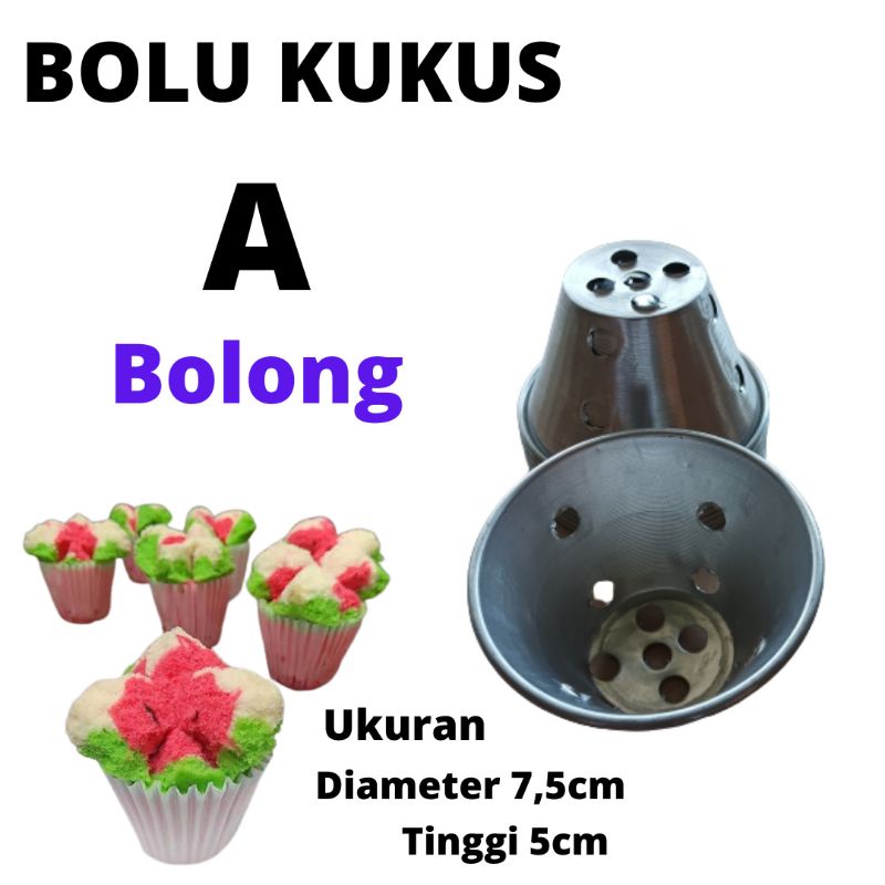 12pcs/Cetakan bolu kukus/cetakan kue kukus/polos dan lubang/varian A B C