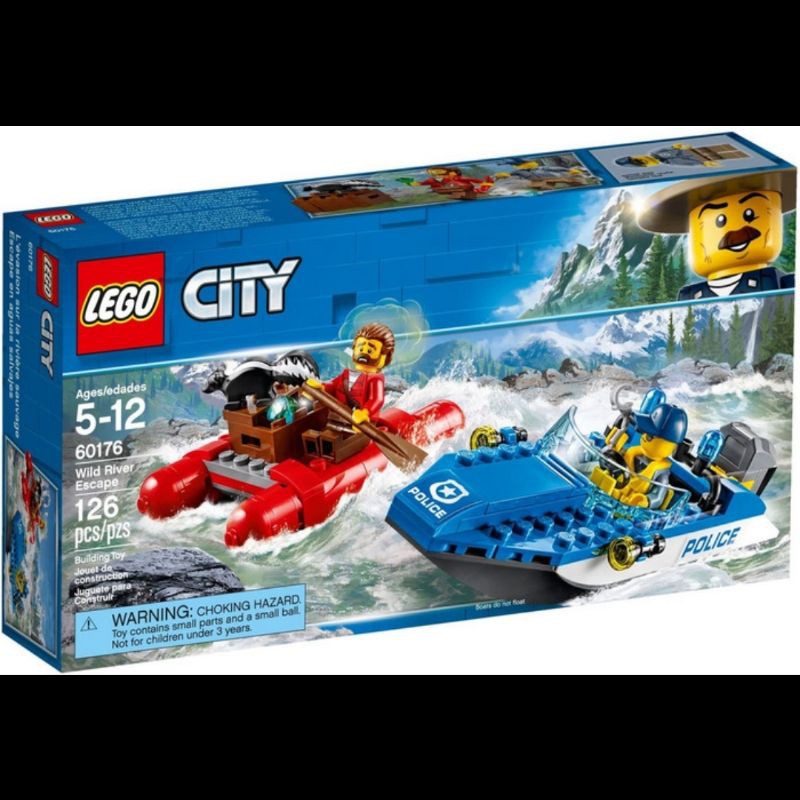 Lego Police Speedboat and Canoe Raft Polisi
