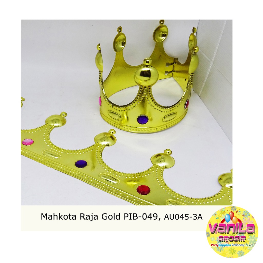 Mahkota Raja Gold Silver/Mahkota Pesta Raja/Mahkota Ultah Raja Gold Silver/Crown Party King