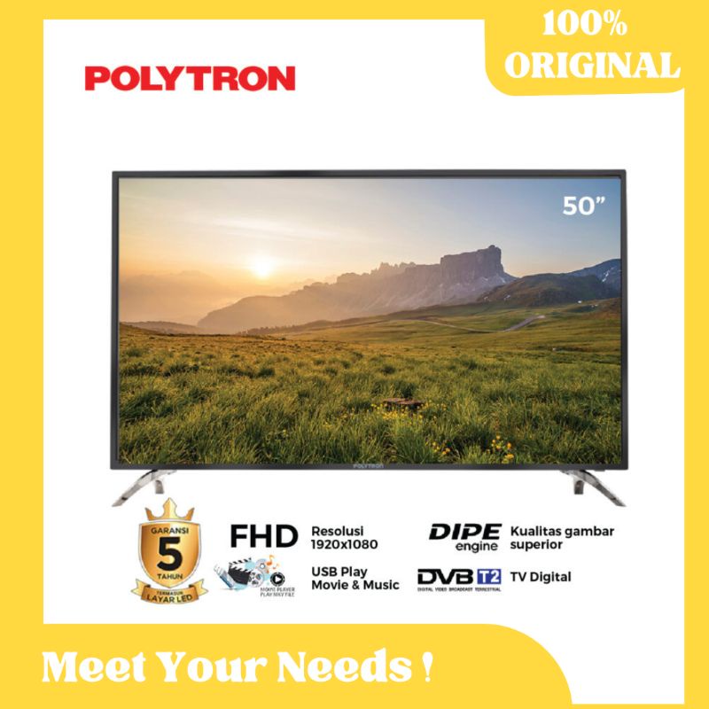 Polytron LED Digital TV 50 Inch PLD 50V8753 Full HD TV 50&quot;