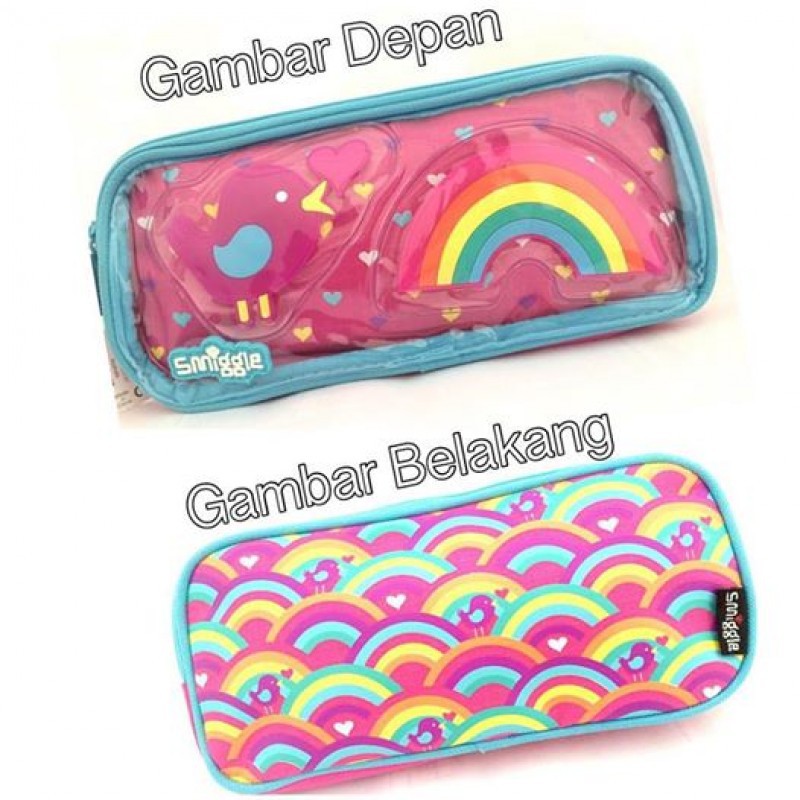 Smiggle Whacky See Thru Pencil Case - Rainbow SALE