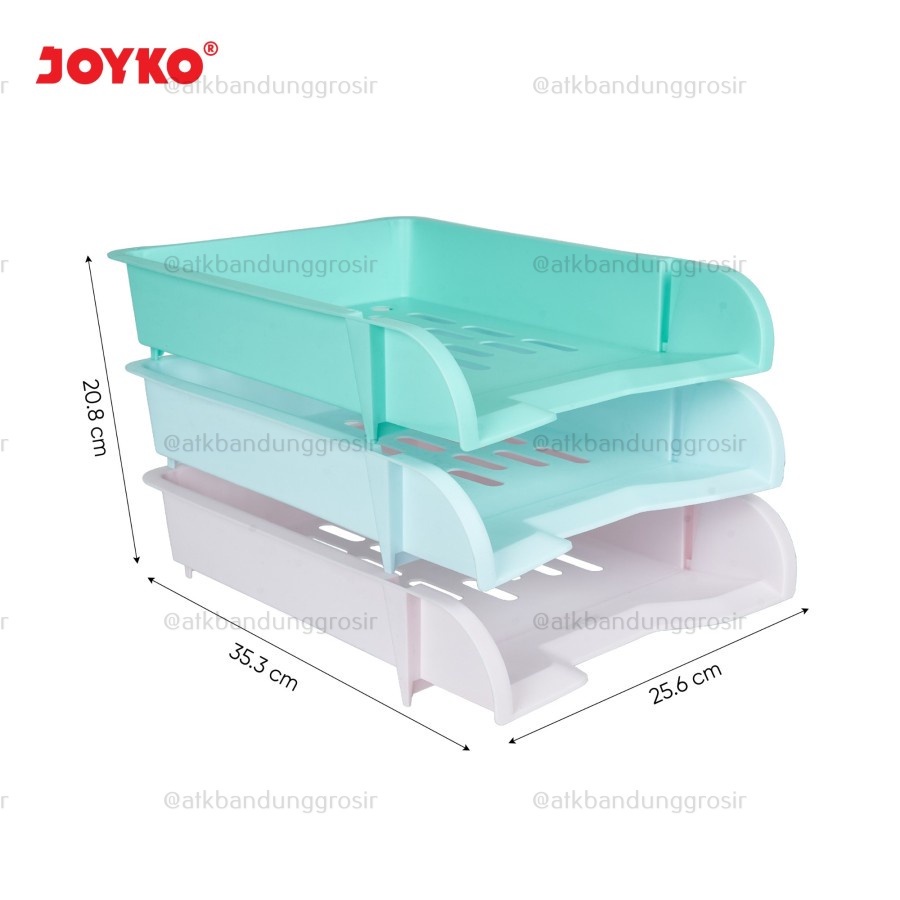 

Document Tray Wadah Dokumen Joyko DT-900-3T Bahan Plastik 3 Tingkat Warna Pastel - Satu Set
