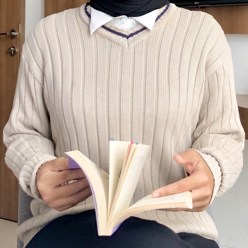 rib sweater academia