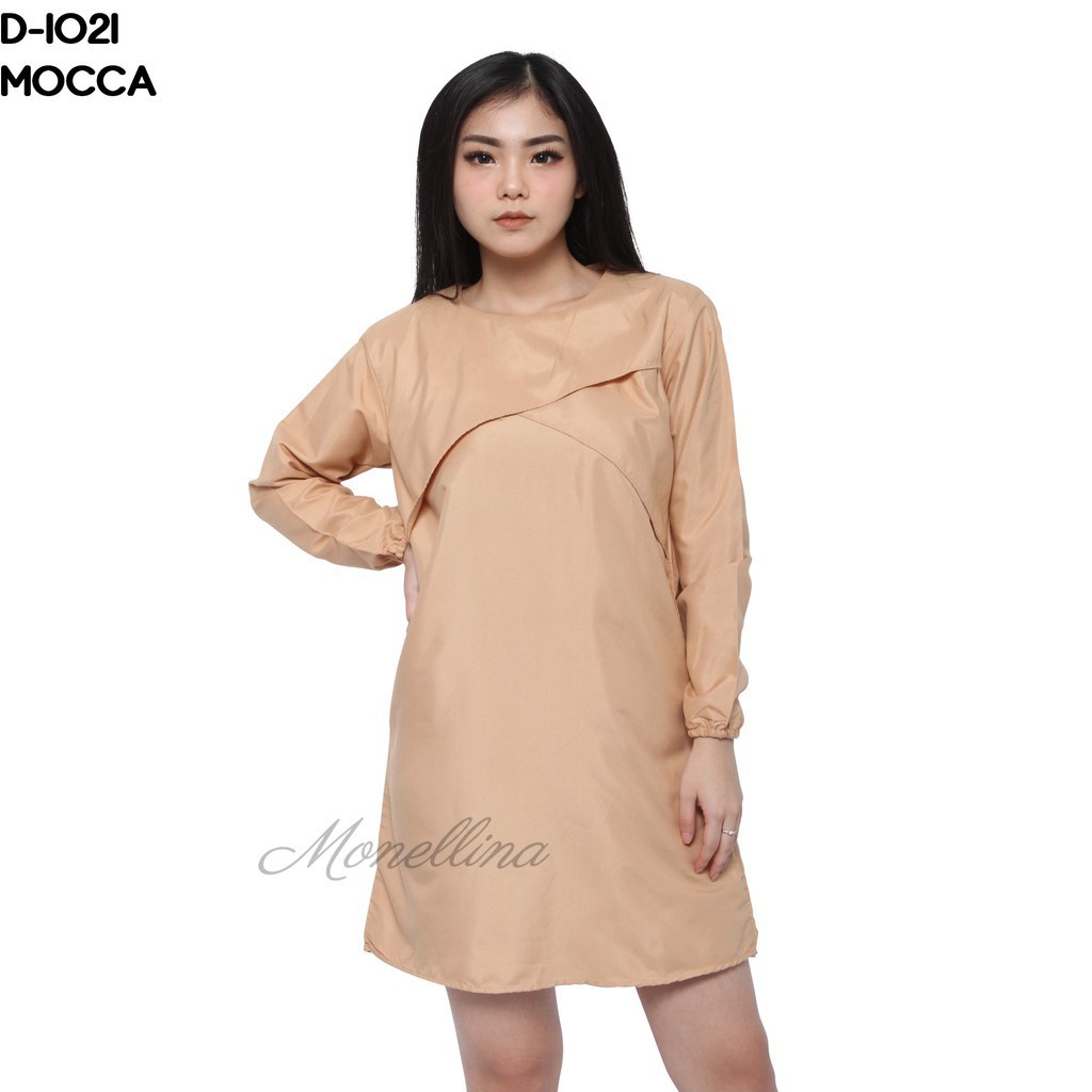 BL - 7C - 1021 Baju Mini Dress Lengan Panjang Murah Wanita Muslim Kekinian