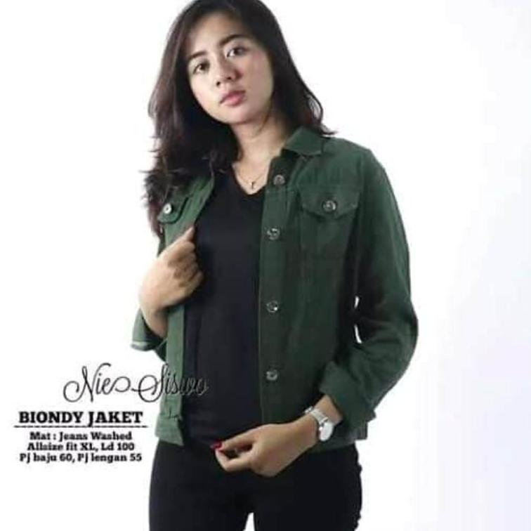 {SLK.16Ap22o} [TOP BRAND] JAKET JEANS WANITA ALL SIZE WASHED SNOW BLACK WARNA
