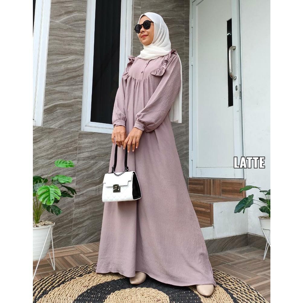 (AMD) GAMIS SHOFARIA REMPEL DAILY BUSUI WANITA DRESS CRINCLE AIRFLOW