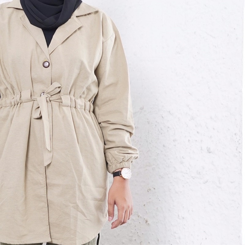 AZUZY OUTER (kemeja wanita, outer wanita, linen outer)