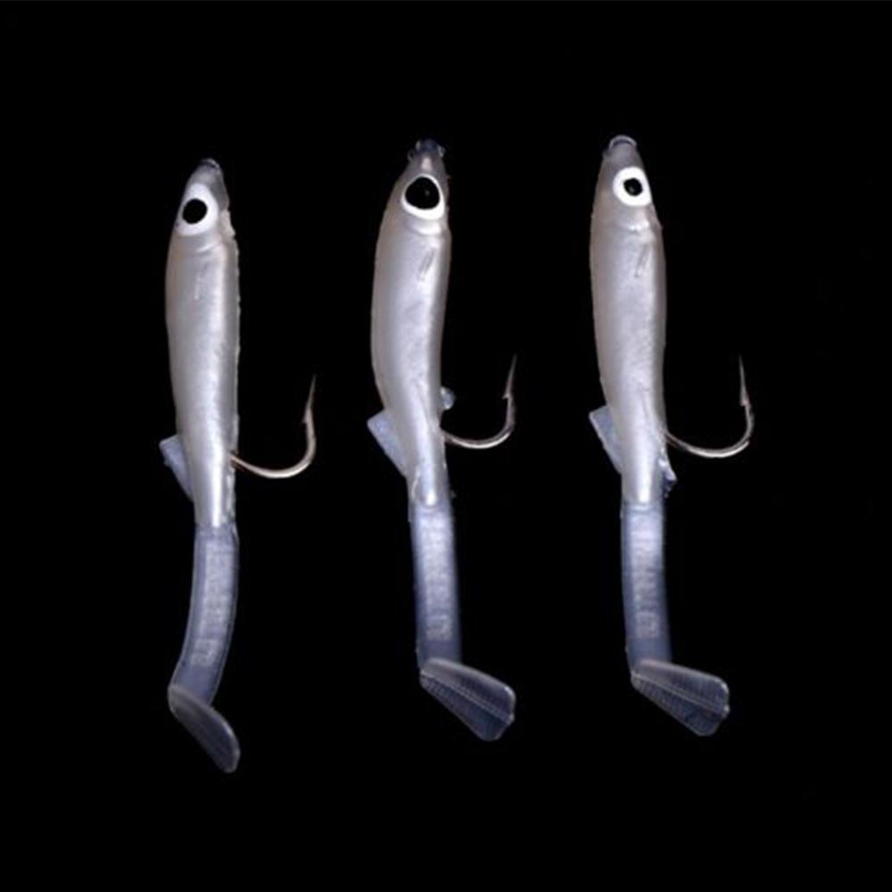 TOP 3pcs/lot Umpan Pancing Dengan Kait New Silicone Crankbait Bass