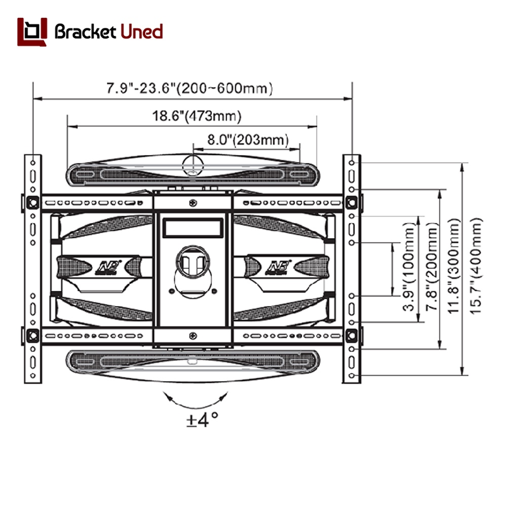 Bracket Breket Braket TV LED LCD 40 43 49 50 55 60 65 70 inch, Bracket TV Swivel North Bayou P6 Ukuran Besar Large Wall Mount for LED LCD Plasma Flat Screen Panel