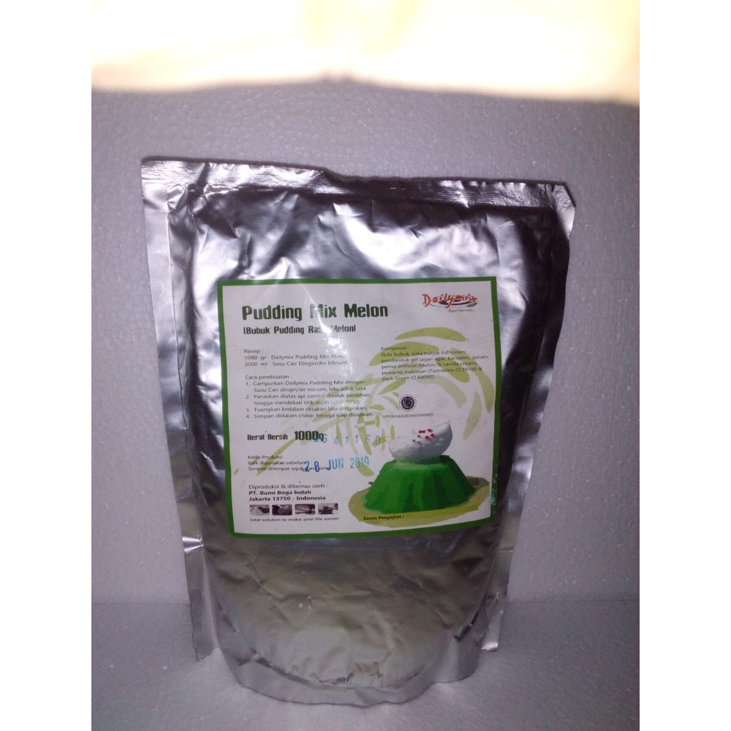 

Bubuk Puding Mix Powder 1000 gr Rasa Melon