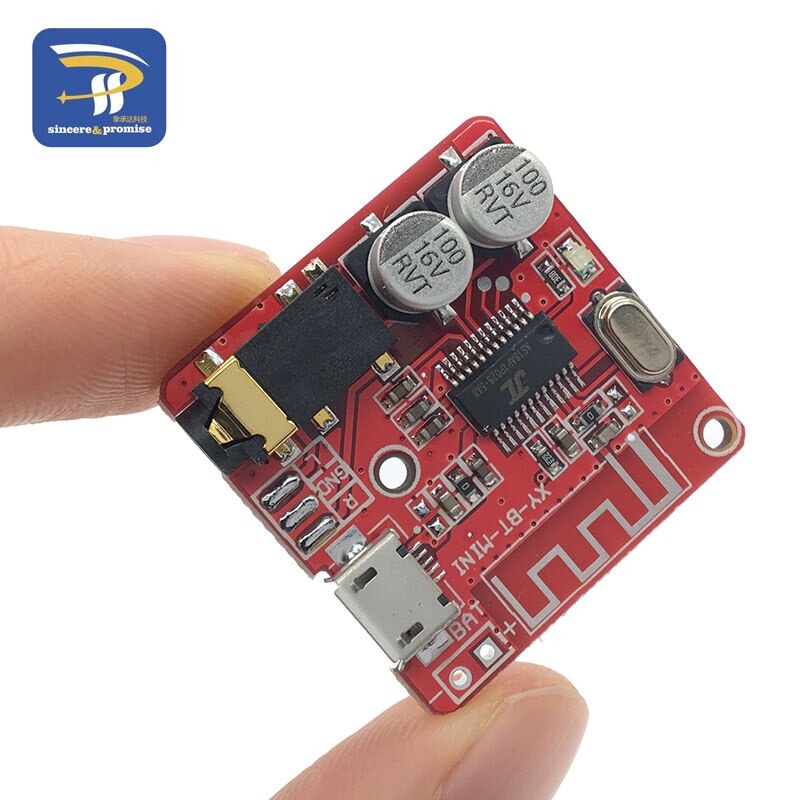 TCXRE Bluetooth Audio Receiver 5.0 Lossless Decoder Board 3.7-5V - XY-BT-MINI - Red