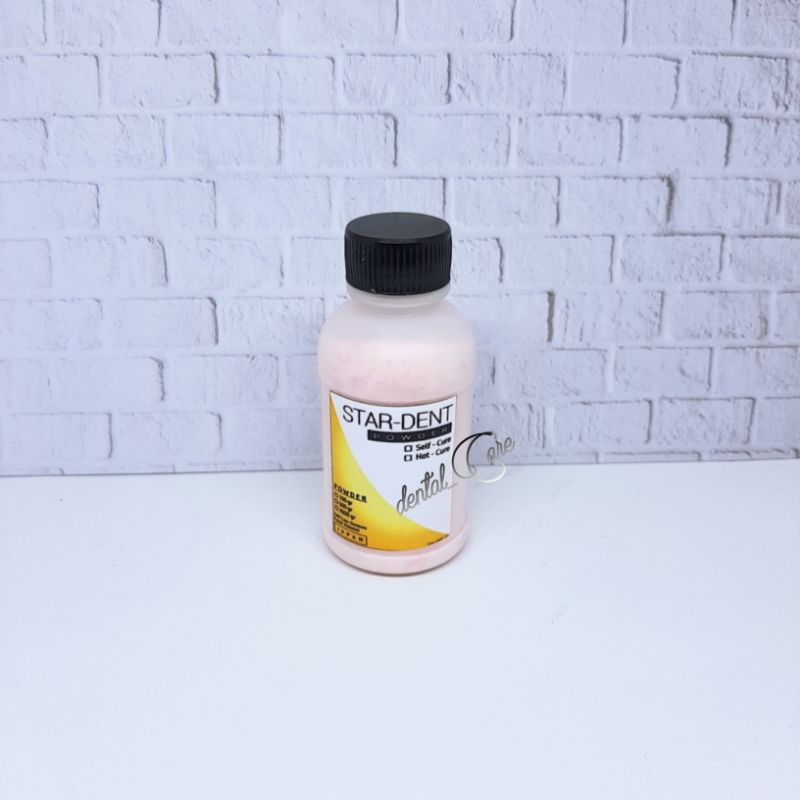 Powder Lem gigi palsu ( 50ML ) bahan campuran pembuat gusi gigi palsu ( Bubuk saja )