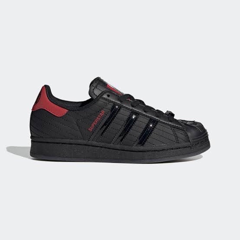 Adidas Kids Superstar Star Wars Darth Vader Shoes Black Scarlet Original