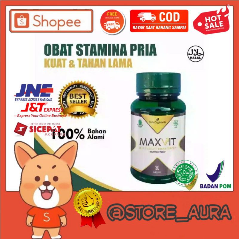 MAXVIT - Max Vit Asli 100% Original Suplemen Herbal Stamina Pria