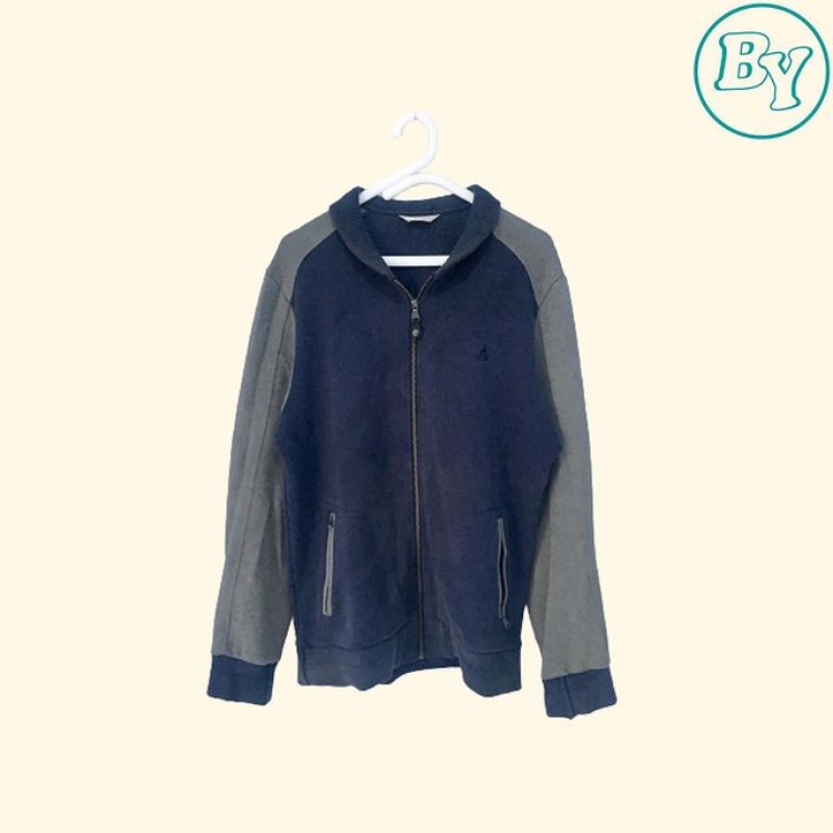 BEAN POLE Jaket Tracktop Pria Navy Grey Preloved