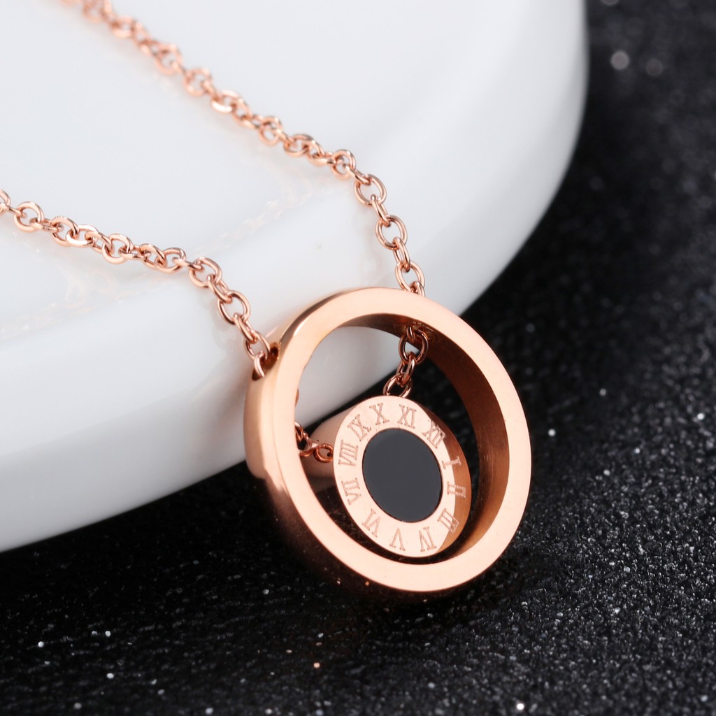 [New] Kalung fashion aksesoris titanium mini korea hadiah wanita cewek 316L anti karat KK056