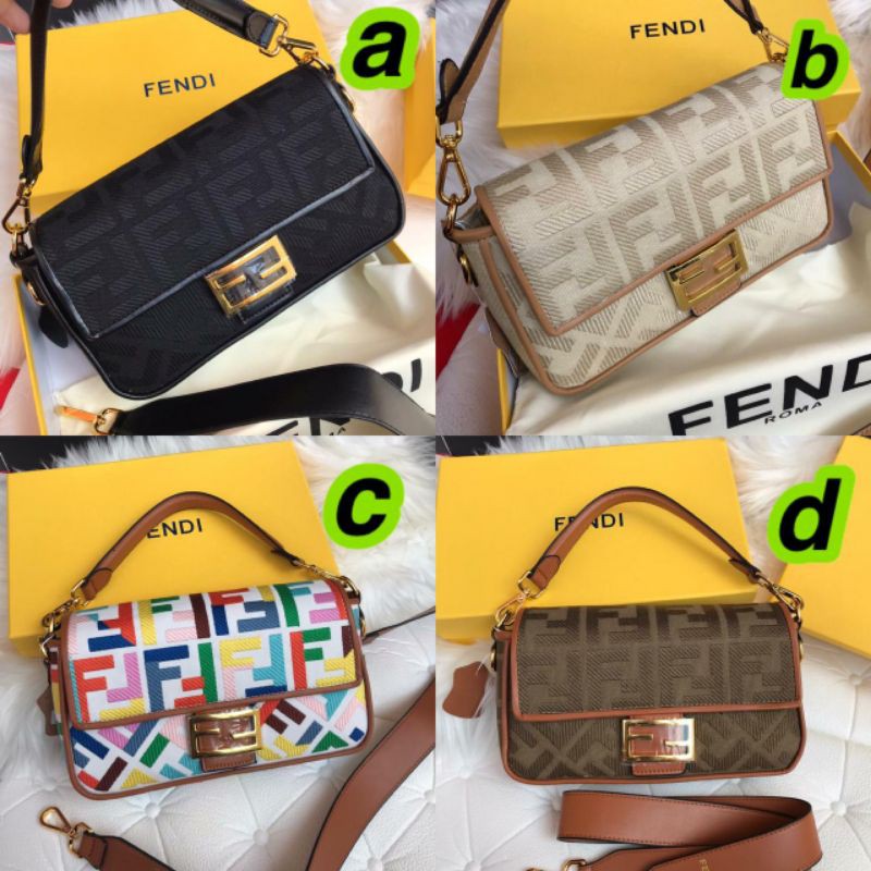 FENDI BAGUETTE KANVAS BORDIR