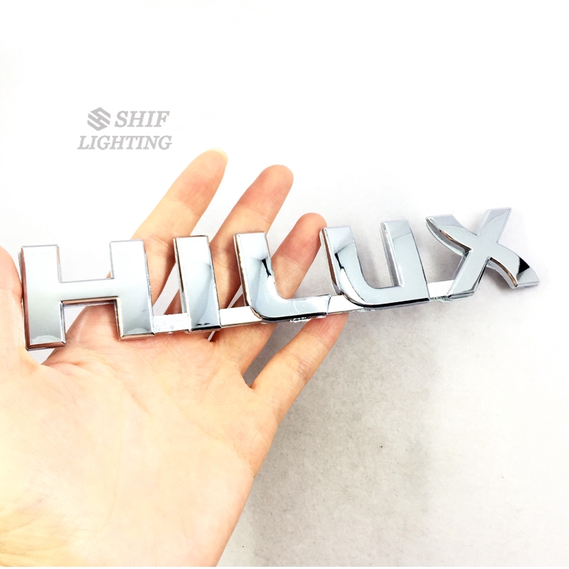 1pc Stiker Emblem Logo HILUX Bahan ABS Krom Untuk Bagasi Belakang Mobil Toyota