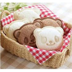 Set Cetakan Roti Kepala Panda Bread Mold Panda Bento Bread Maker