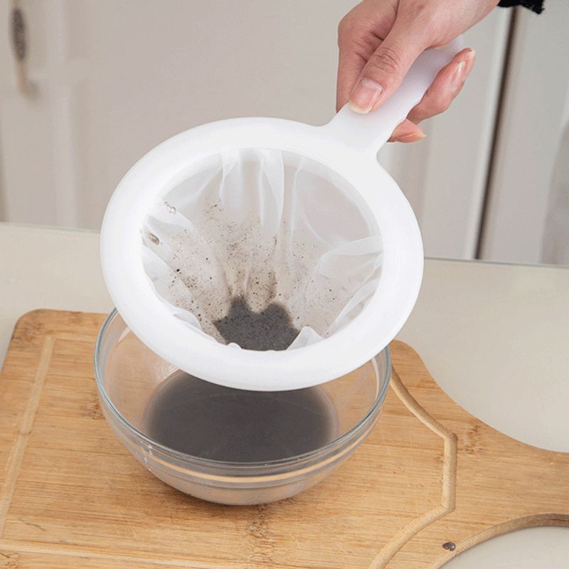 Btsg Saringan Madu / Jus / Susu Kedelai Bahan Nilon Reusable Dengan Gagang