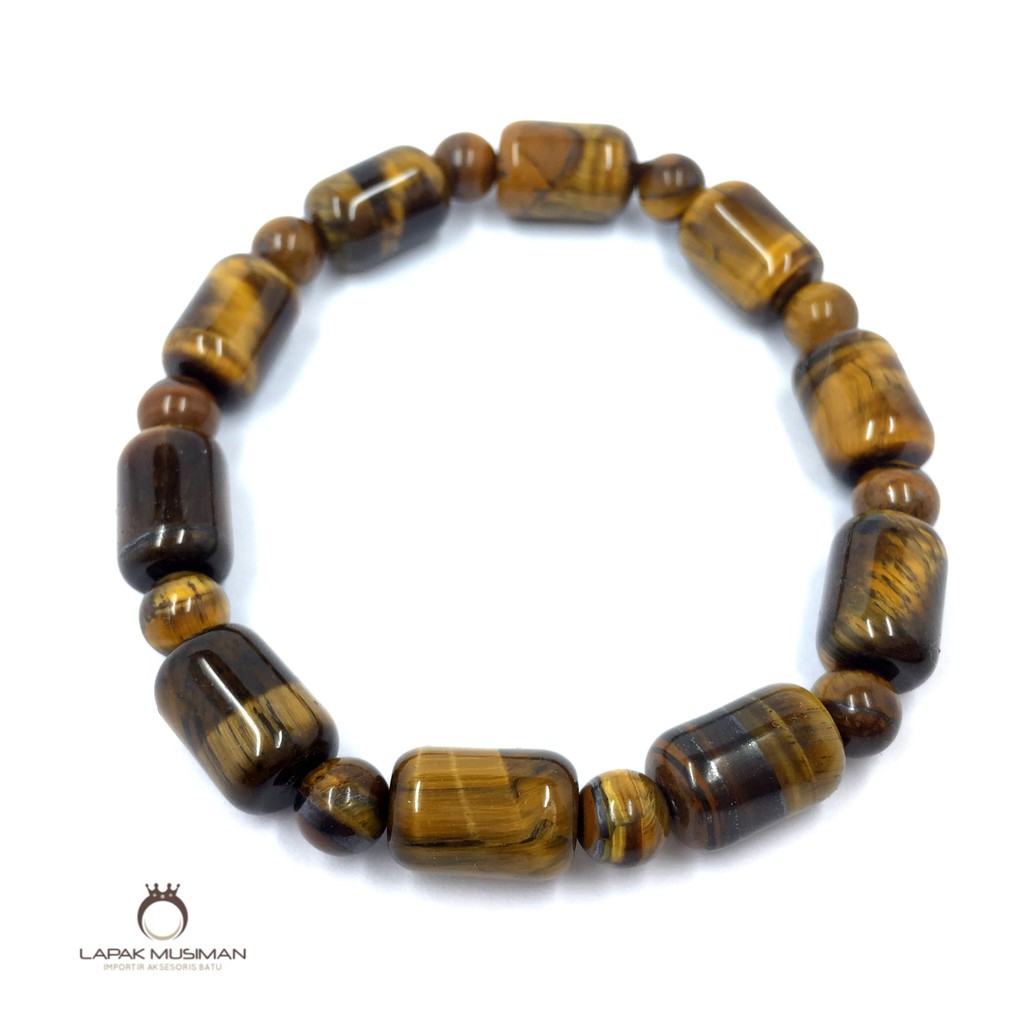 [Bayar di Tempat] GELANG BATU TIGER EYE ASLI NATURAL