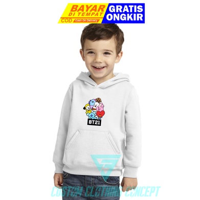 PROMO JAKET HOODIE KIDS BT21 CHIMMY PUTIH