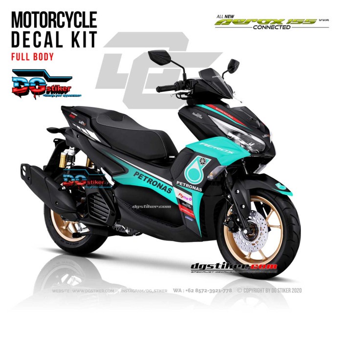 Decal Sticker New Aerox Connected Petronas
