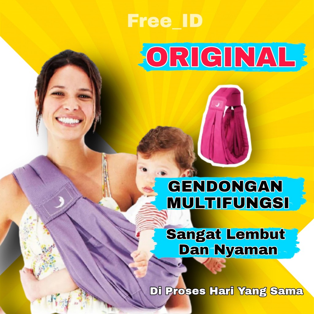 Gendongan Bayi Baby Depan Perlengkapan Gendong Anak Polos Sling Baby Carrier Murah Kekinian