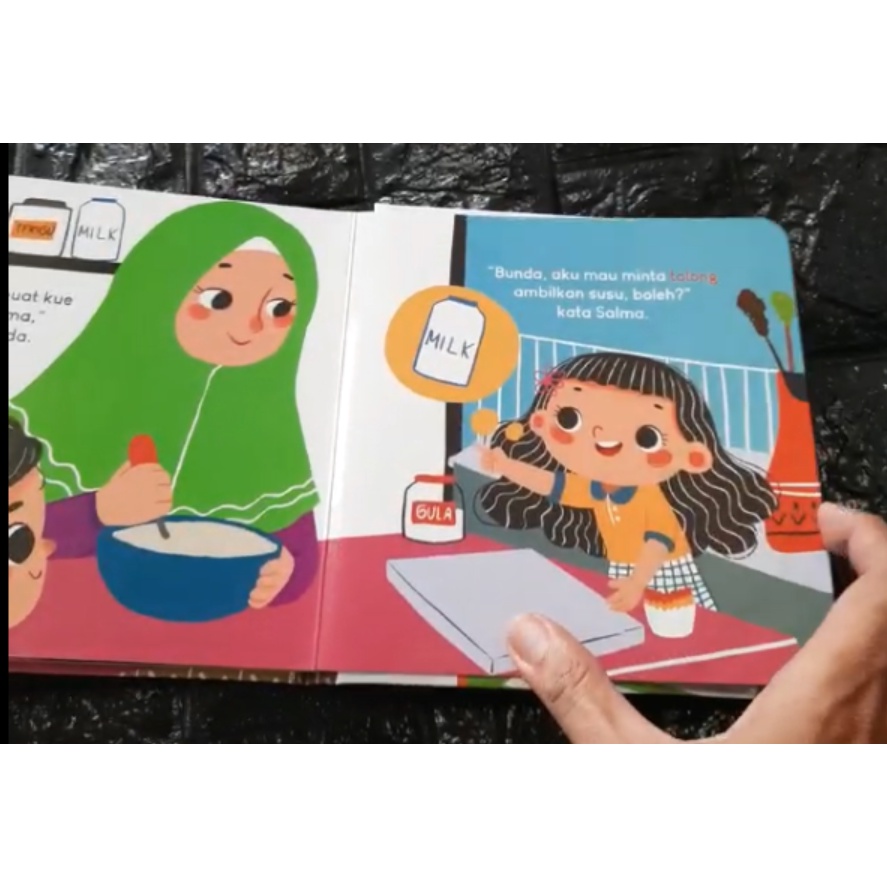 BOARDBOOK Seri Cerita Balita: Aku Bisa Bilang Terimakasih/Permisi/Subhanallah/Alhamdulihah/Masyaallah/Astaghfirullah/Bismillah-6