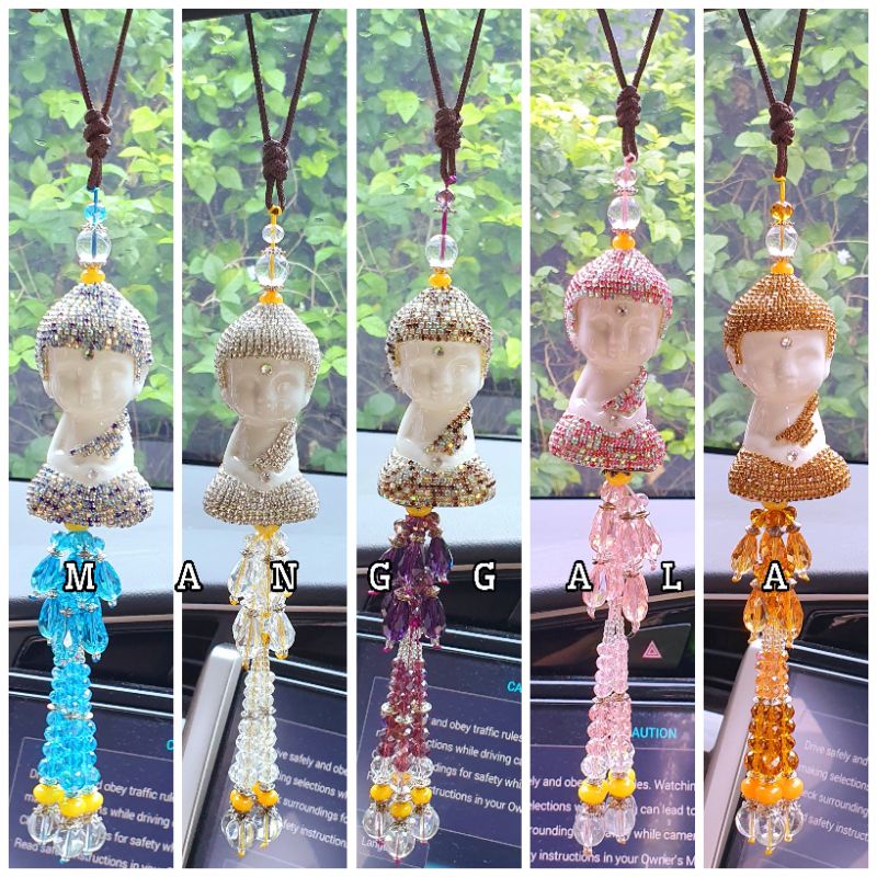 Gantungan Hiasan Pajangan Spion Mobil Buddha Budha Berlian