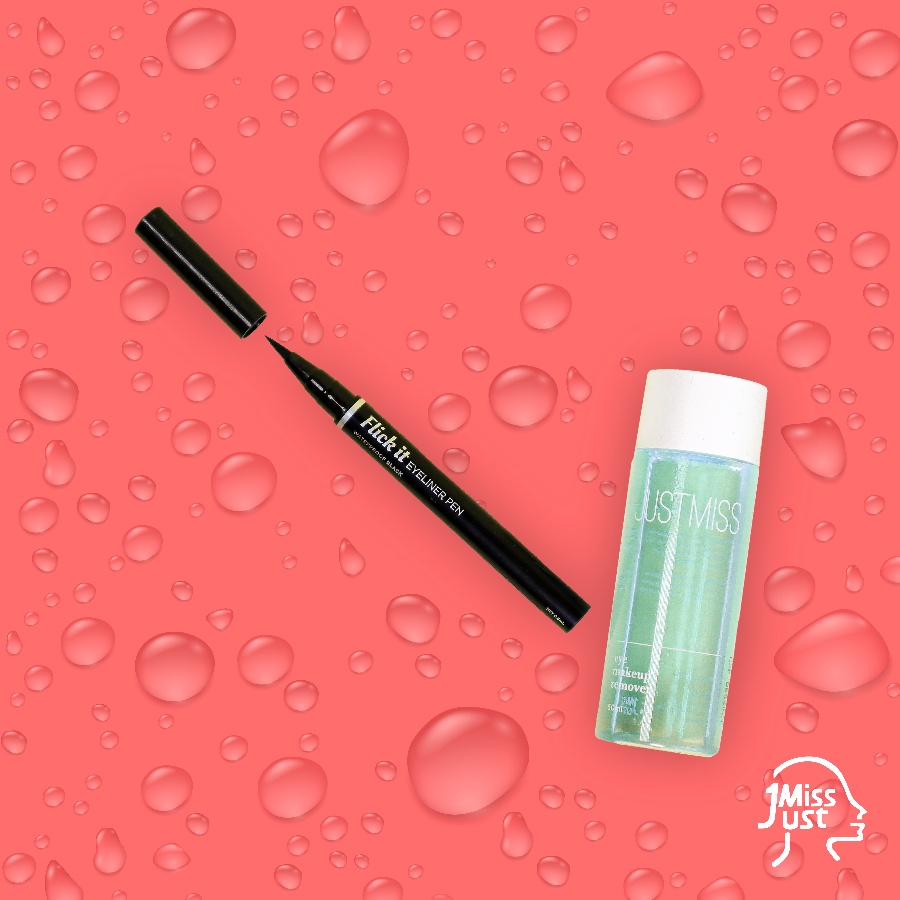 JUST MISS [FI] FLICK IT Eyeliner Spidol Tahan Air 0.6 ml Eyeliner Pen Waterproof Anti Air BPOM Black Hitam