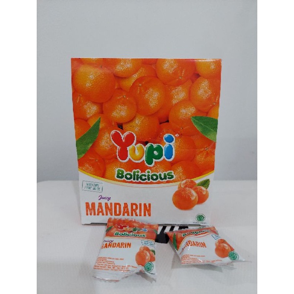 

YUPI BOLICIOUS JUCY MANDARIN ORANGE JERUK 1 BOX