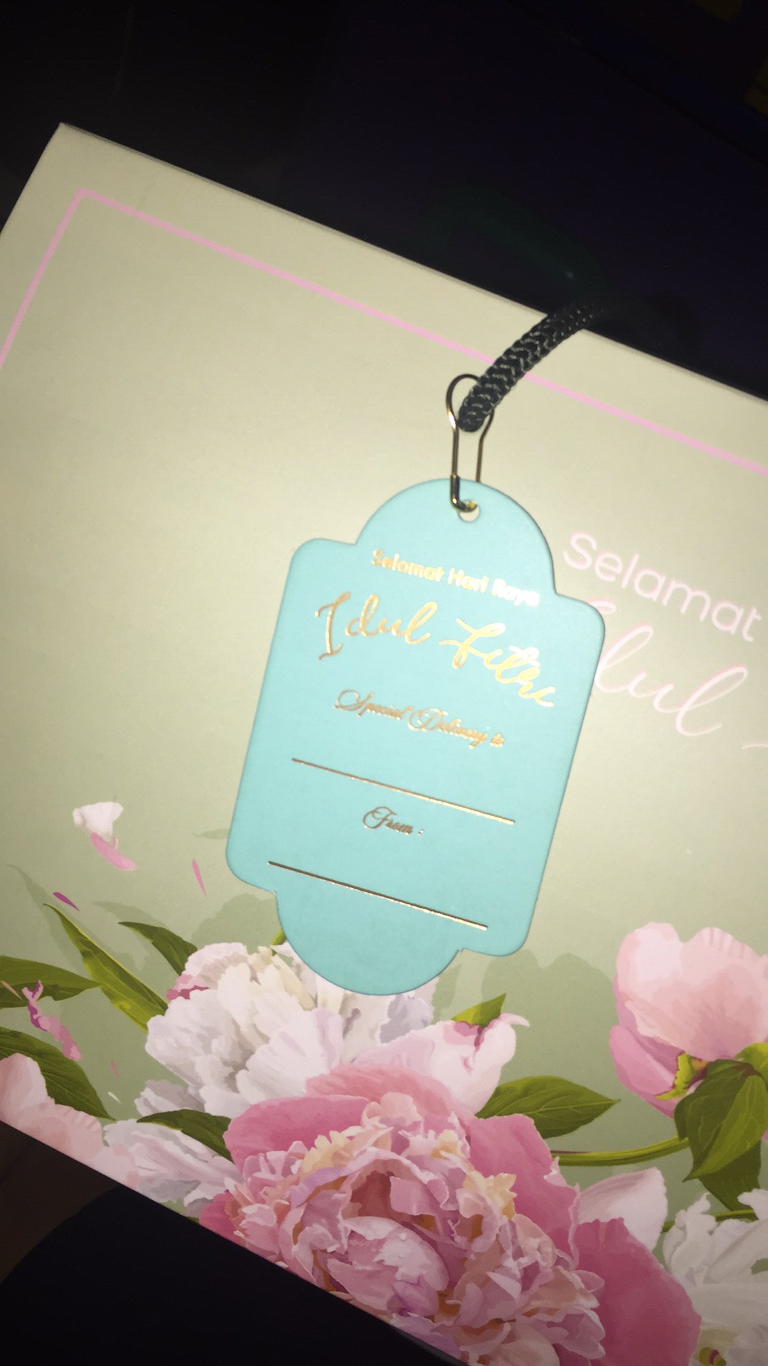 Hangtag / Kartu Ucapan Lebaran Idul Fitri Warna Mint