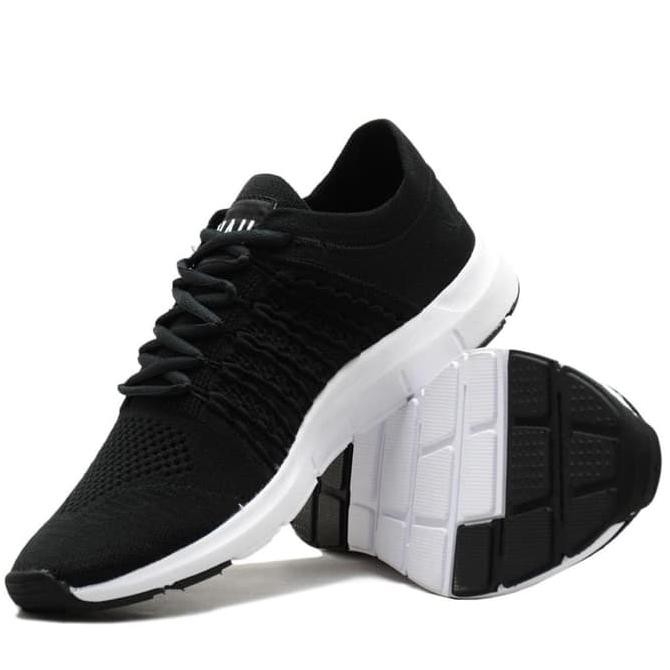 TERBATAS  Sepatu NAH Project - YAS Yoga FlexKnit 2.0 Carbon Black - Hitam