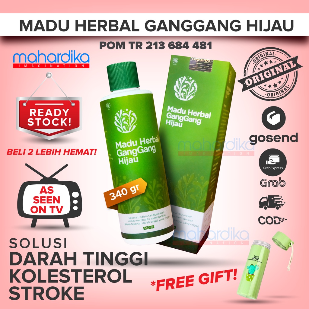 Madu Herbal Ganggang Hijau Untuk Darah Tinggi Kolesterol Stroke Original BPOM