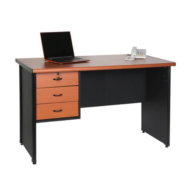 MEJA KERJA LUNAR (1/2 BIRO + 3 LACI) : LMK 1260 L3